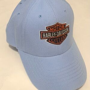 Harley-Davidson Light Blue Adjustable Strapback Cap Hat Unisex